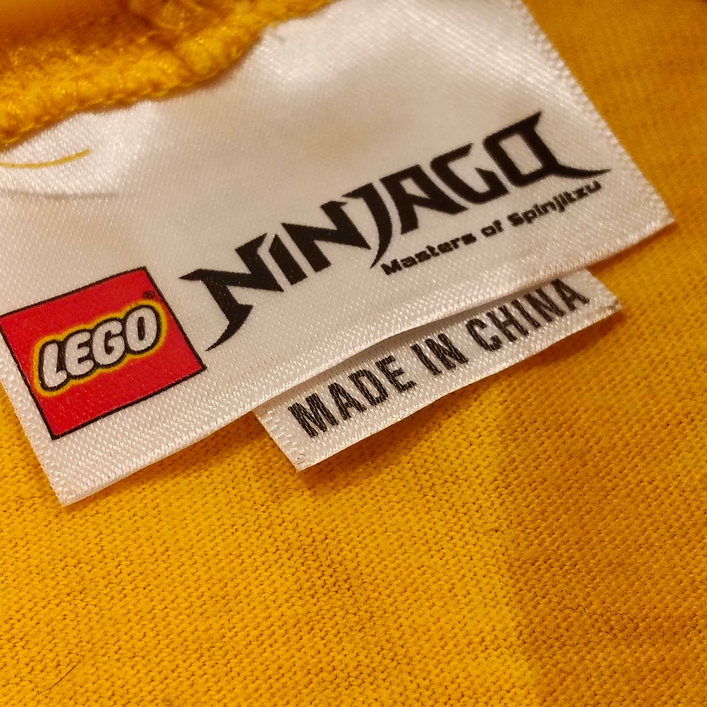 LEGO NINJAGO hoodie top size 9 boys yellow