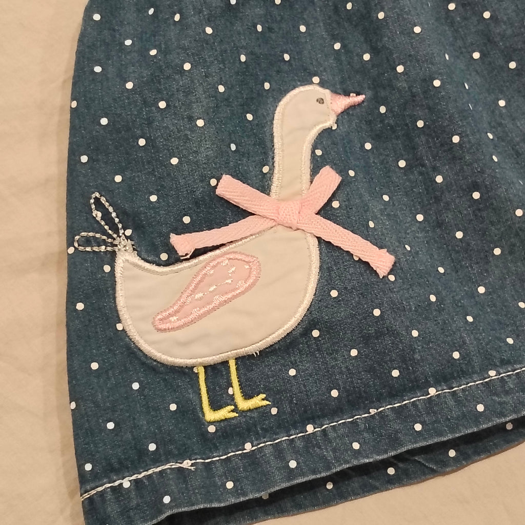 TEENY WEENY overall dress size 3-6M Baby Girls polkadot