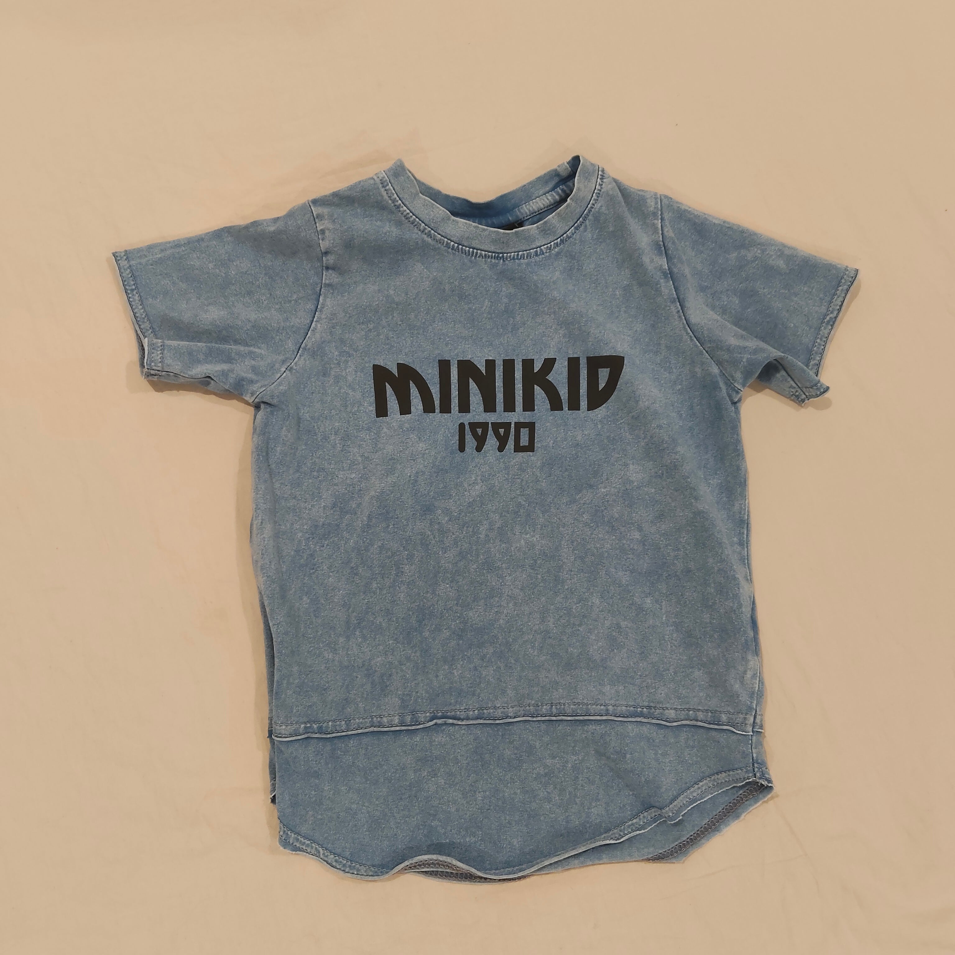 MINIKID Acid Dark Grey top size 9-12M Baby Short Sleeve