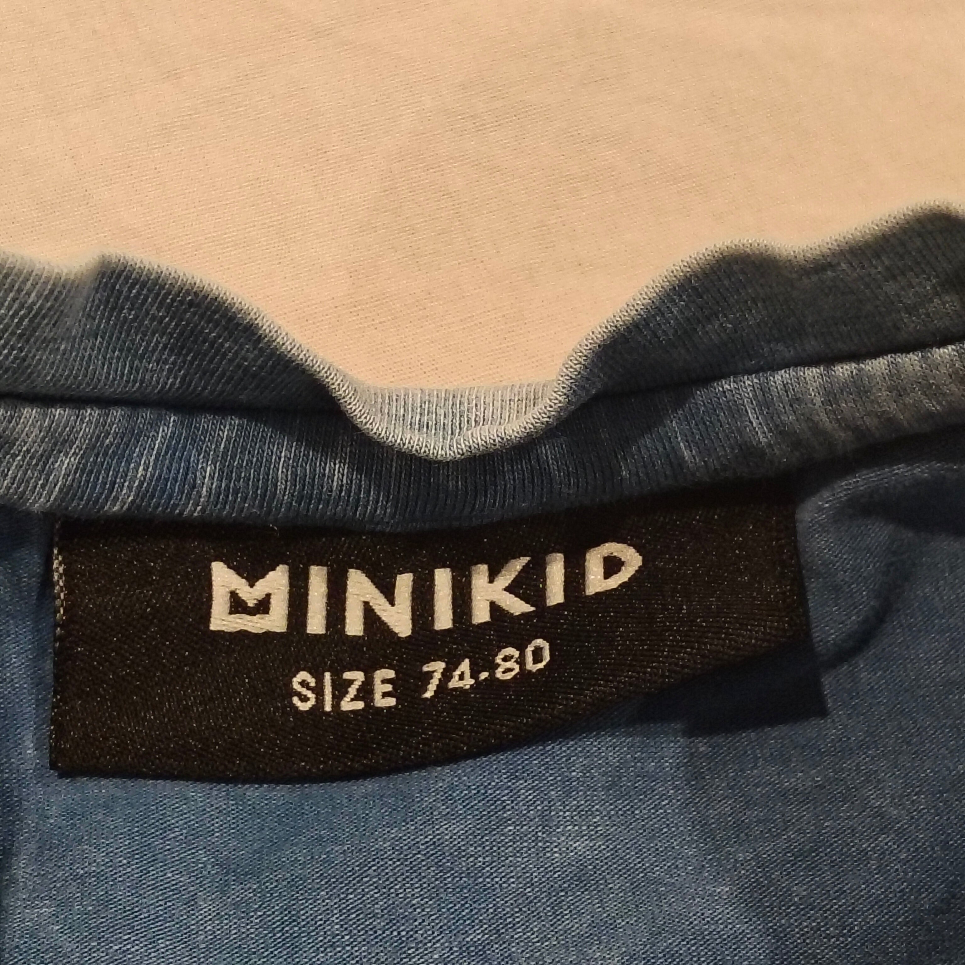 MINIKID Acid Dark Grey top size 9-12M Baby Short Sleeve