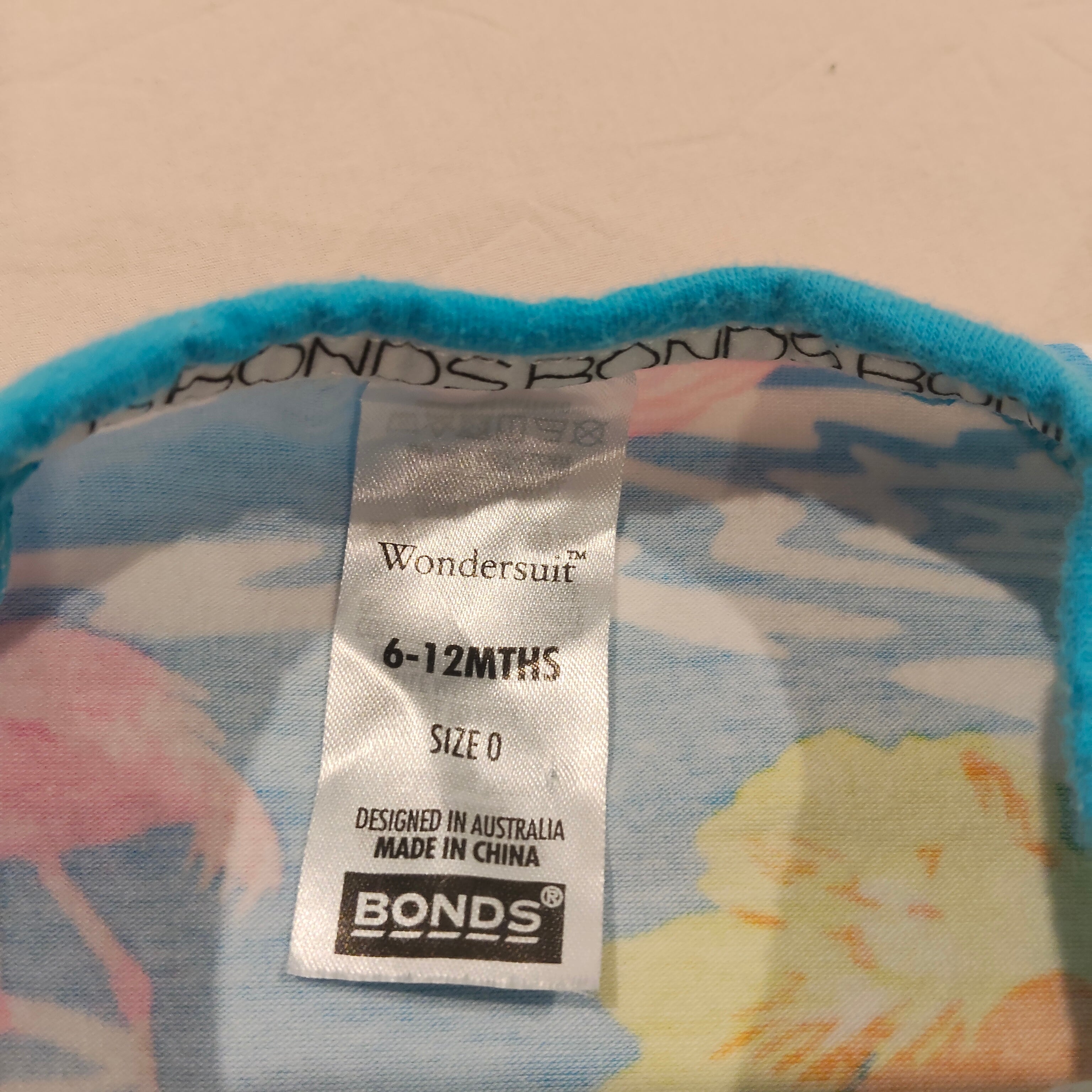 BONDS romper size 6-12M Baby Flamingo