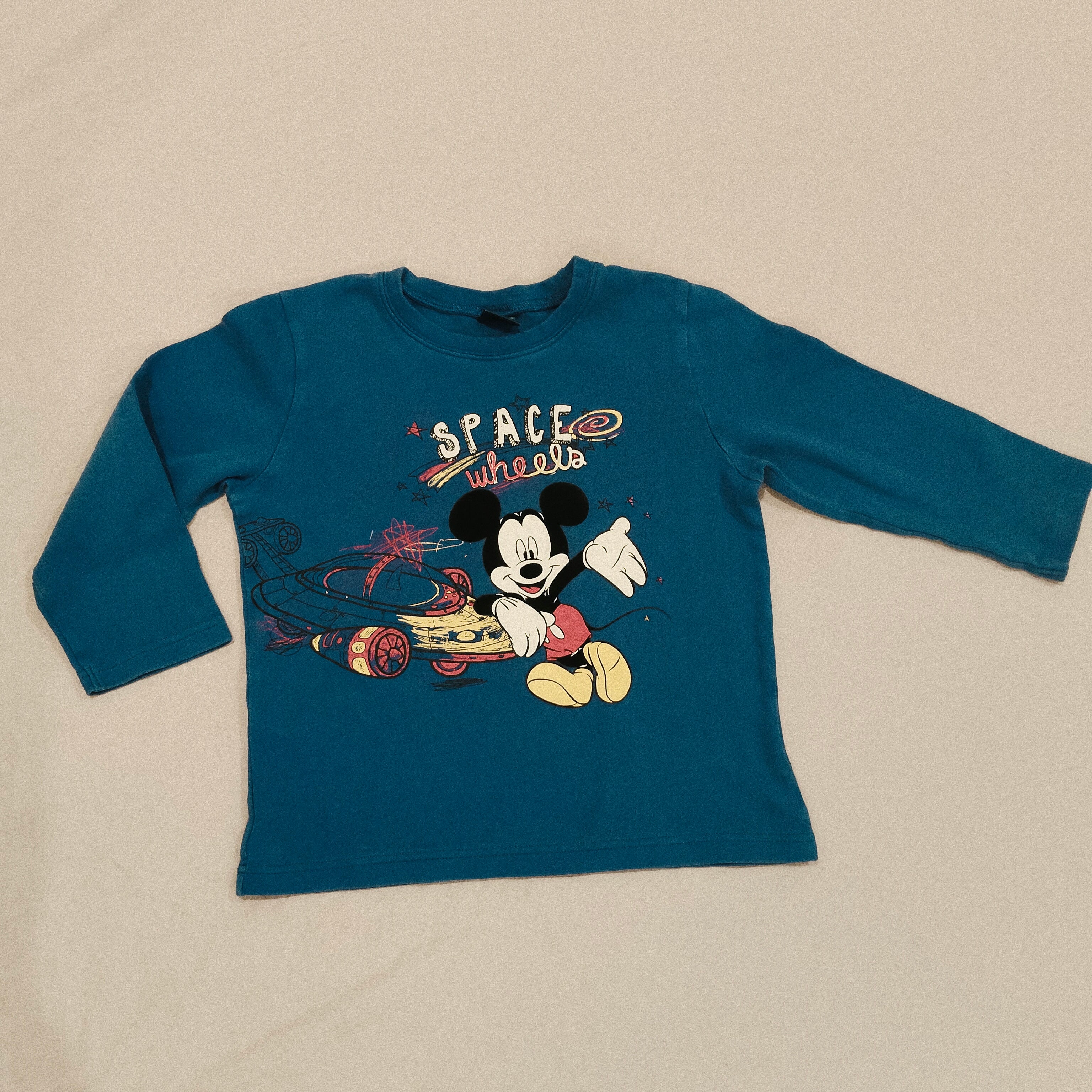 DISNEY Mickey Mouse top size 8 Boys Long Sleeve Blue