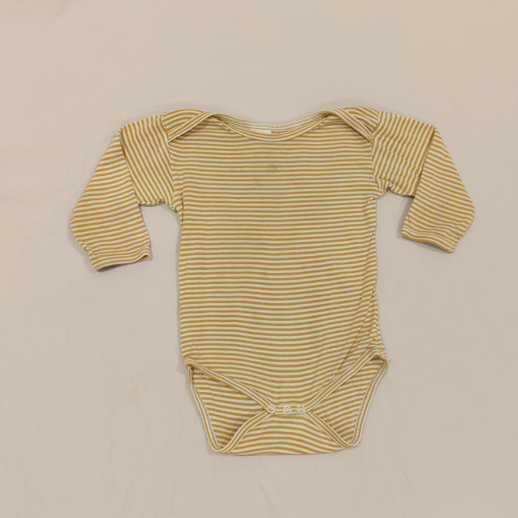 NATURE BABY bodysuit size 6-12M baby yellow stripes - Play Condition
