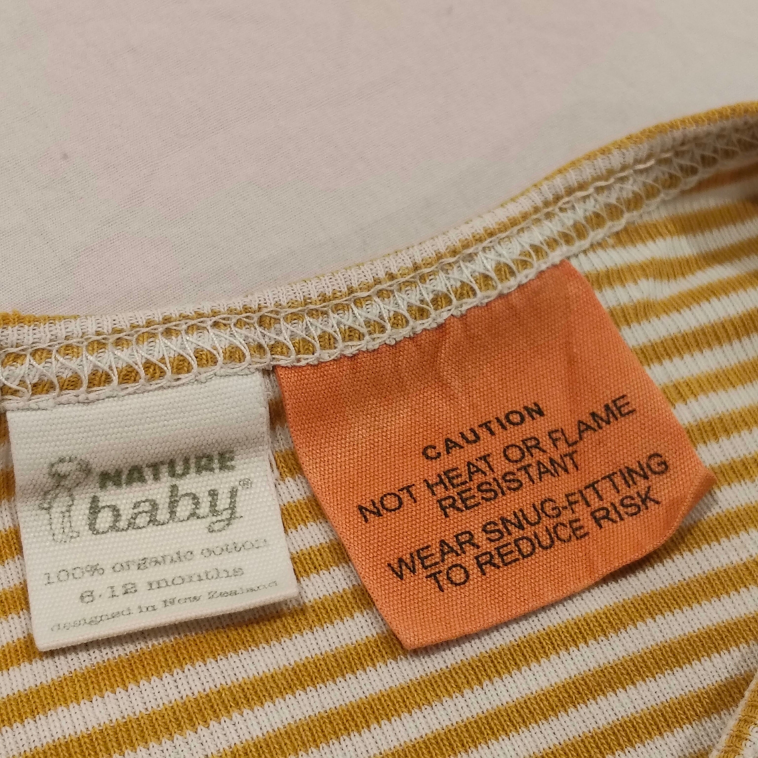 NATURE BABY bodysuit size 6-12M baby yellow stripes - Play Condition