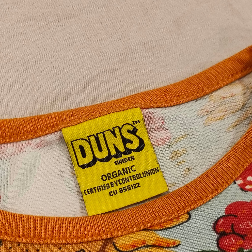 DUNS Sweden top size 7-8yrs Girls sunflower and mushroom print