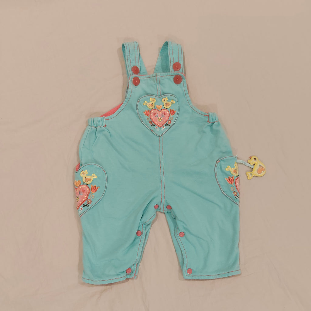 PUMPKIN PATCH Overall Size 3M Baby - heart shaped pockets embroidery