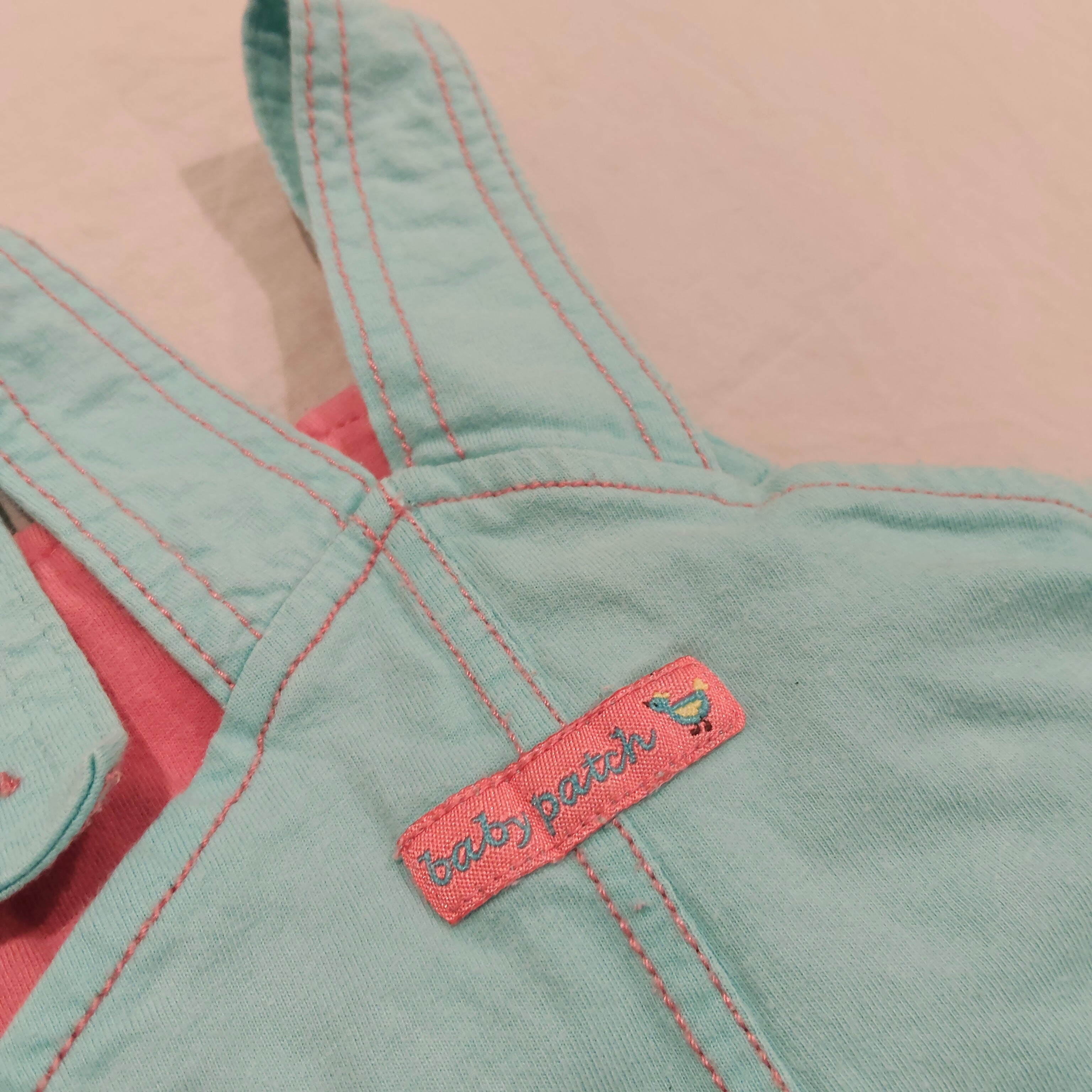 PUMPKIN PATCH Overall Size 3M Baby - heart shaped pockets embroidery