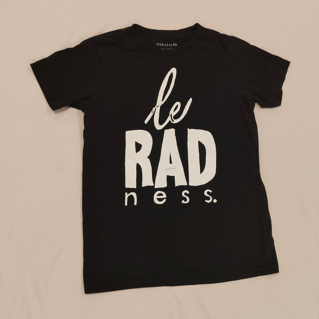 FEDERATION Le Radness Tee size 14yrs Unisex Short Sleeve