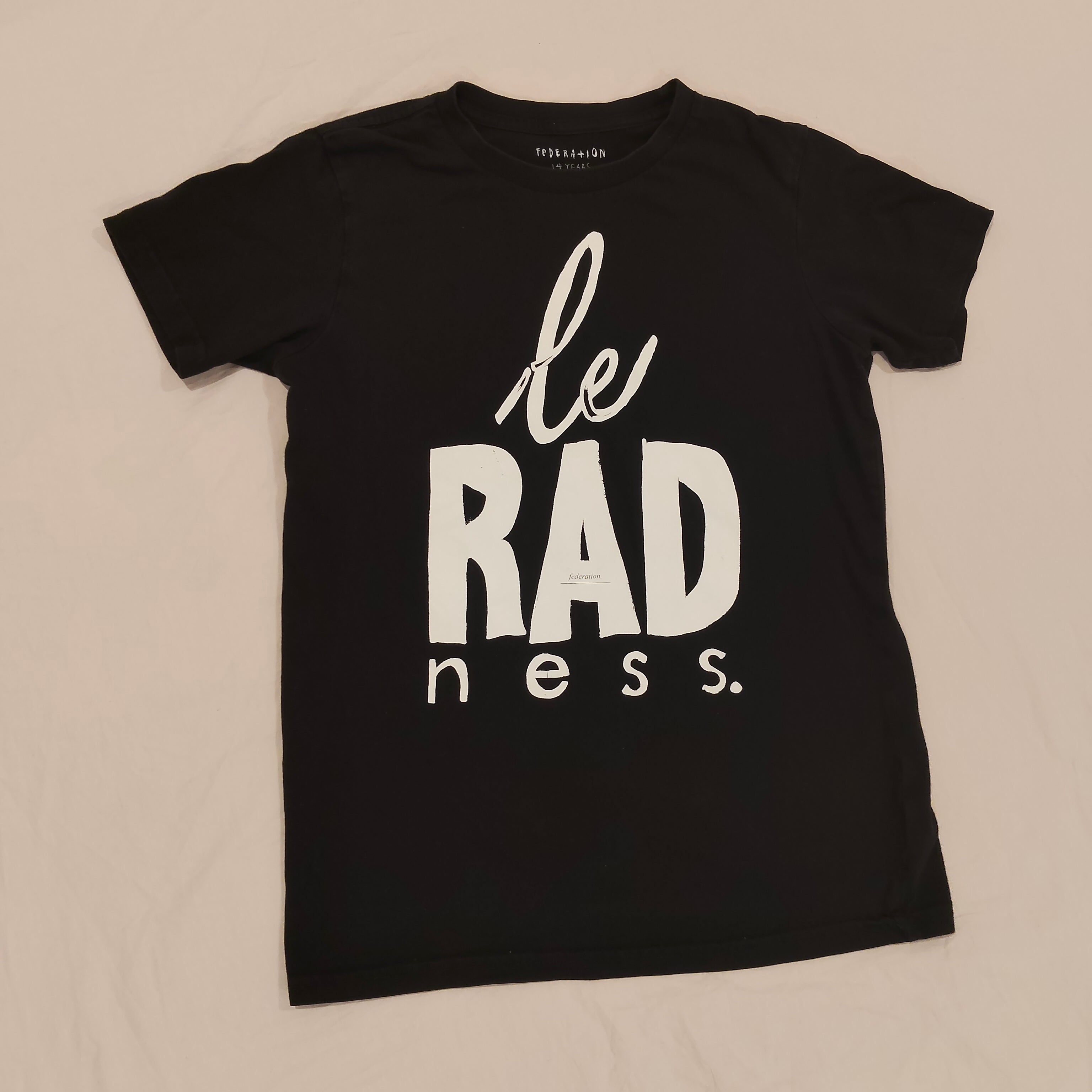 FEDERATION Le Radness Tee size 14yrs Unisex Short Sleeve