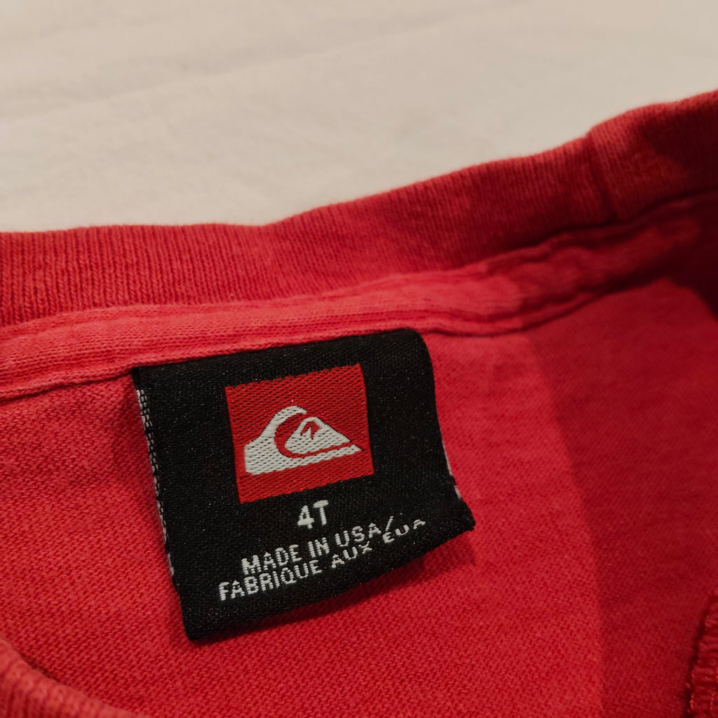 QUIKSILVER tee size 4 boys Red short sleeve