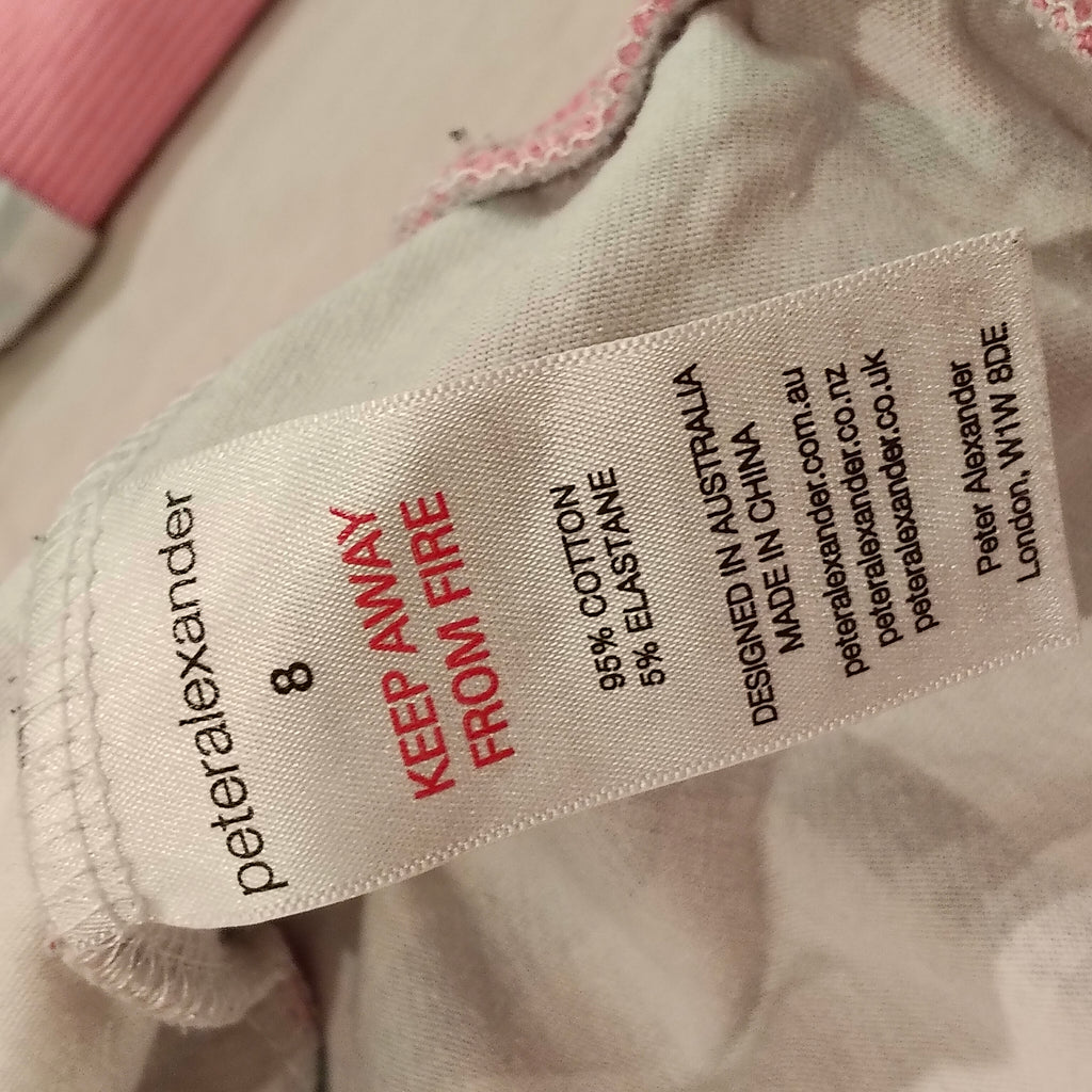PETER ALEXANDER Pyjama Top Size 8 Long Sleeve Girls