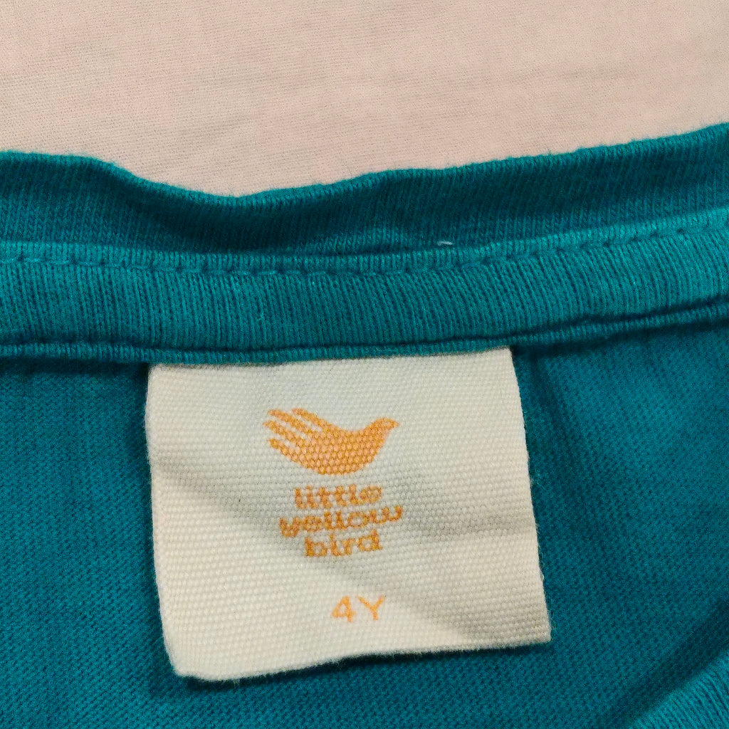 Little Yellow Bird top Size 4yrs Short Sleeve Organic Cotton