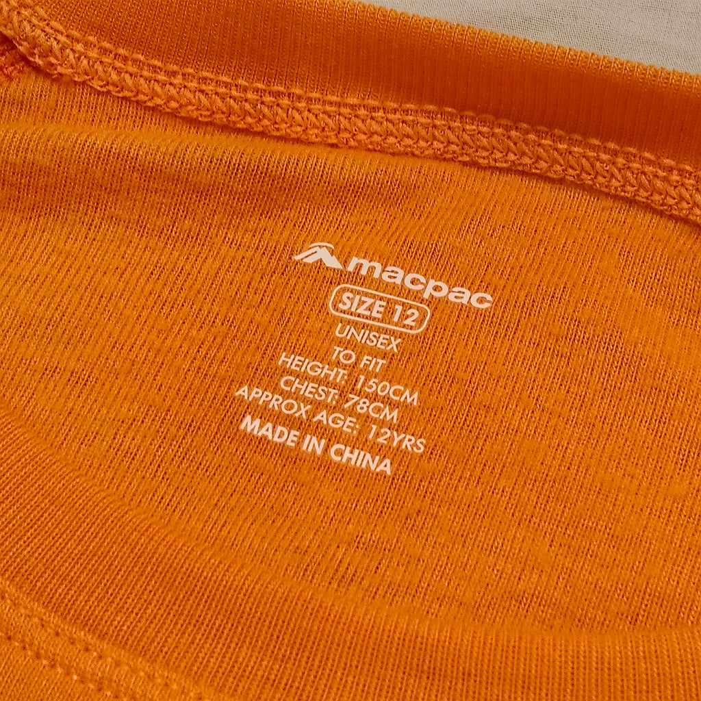 MACPAC Top Size 12Yrs Orange Long Sleeve