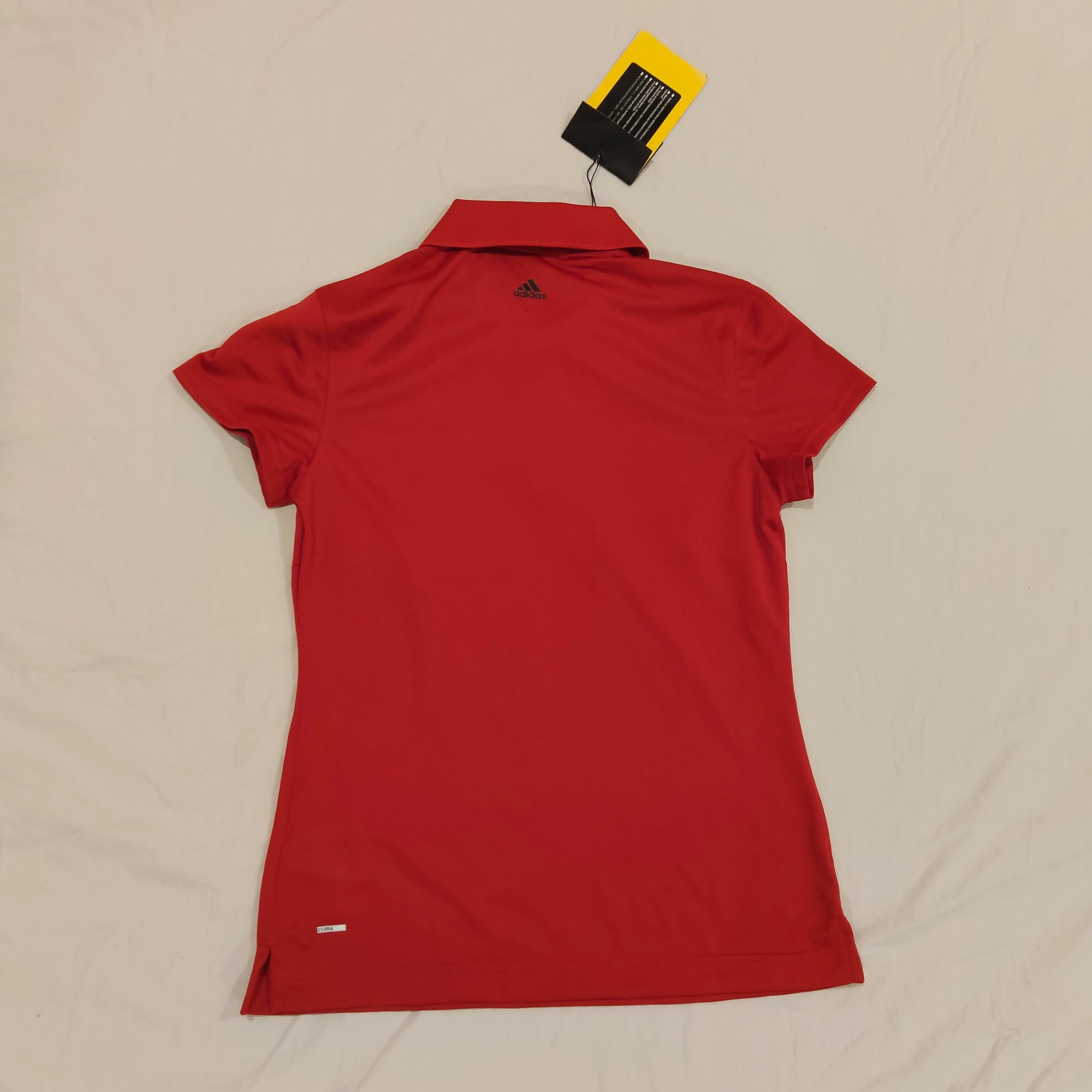 New ADIDAS Polo Shỉrt Golf Red Short Sleeve Women Size XS