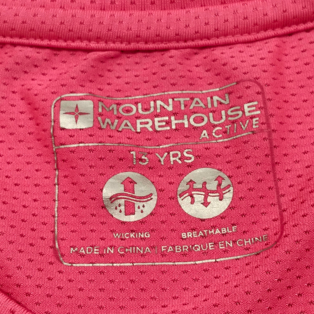 MOUNTAIN WAREHOUSE Top Size 13Yrs Girls Short Sleeve Pink