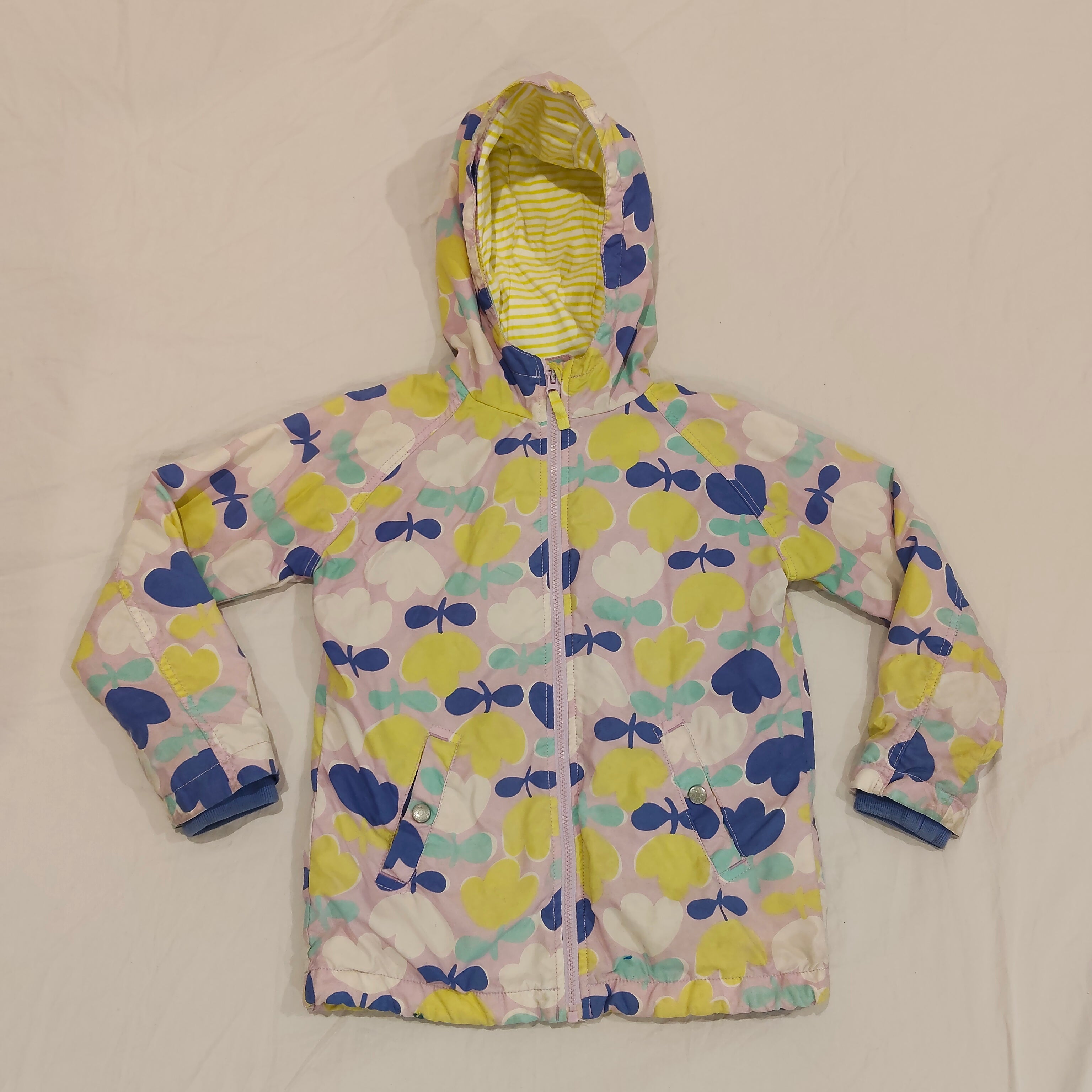 MINI BODEN colourful hooded rain jacket Size 7-8Yrs Girls
