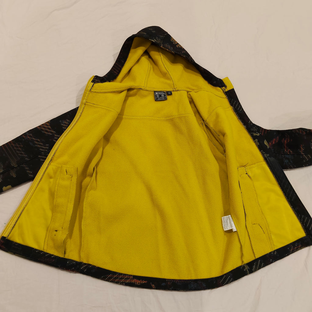 MOUNTAIN WAREHOUSE Exodus Kids Printed Water Resistant Softshell Jacket Size 9-10Yrs