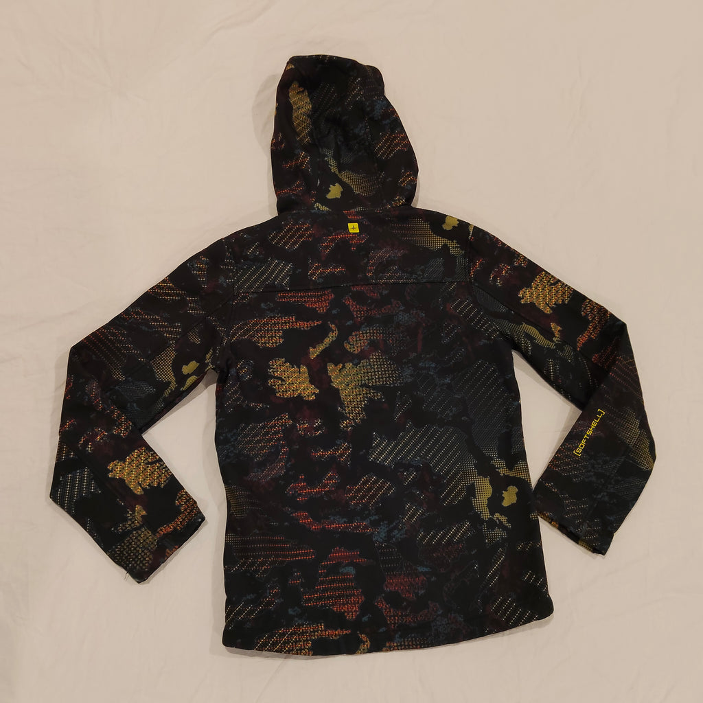 MOUNTAIN WAREHOUSE Exodus Kids Printed Water Resistant Softshell Jacket Size 9-10Yrs