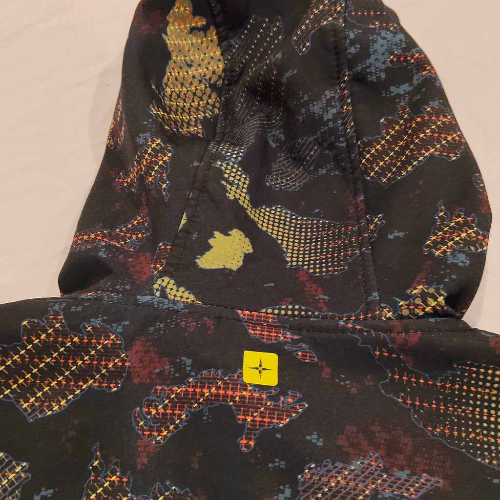 MOUNTAIN WAREHOUSE Exodus Kids Printed Water Resistant Softshell Jacket Size 9-10Yrs