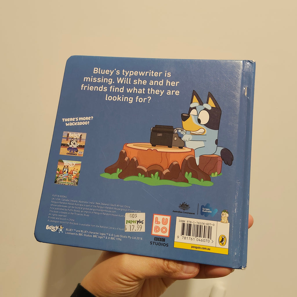 BLUEY Typewriter lift-the-flap BOARDBOOK