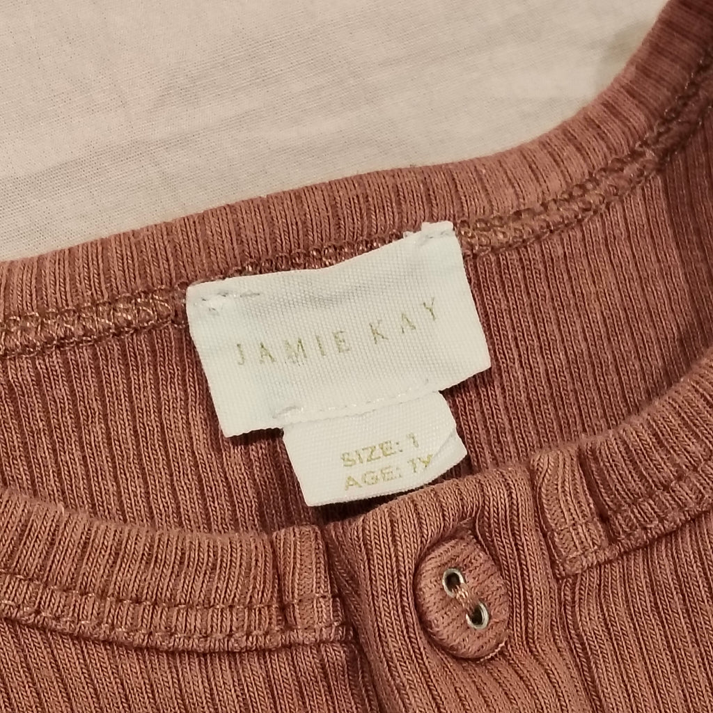 JAMIE KAY rib top size 1yr Girls long sleeve organic cotton