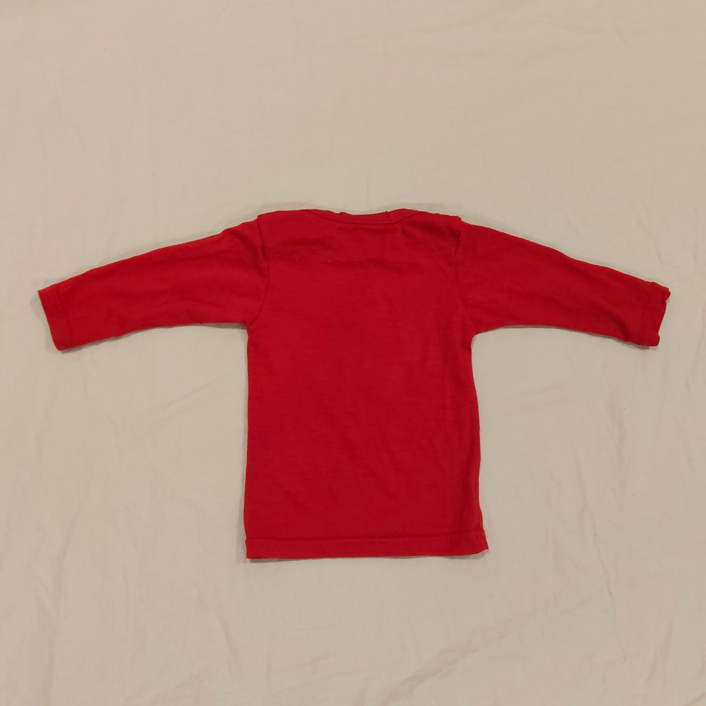 COALES MERINO New Zealand Top Size 1 Baby Red long sleeve Dr. Seuss Cat in the hat