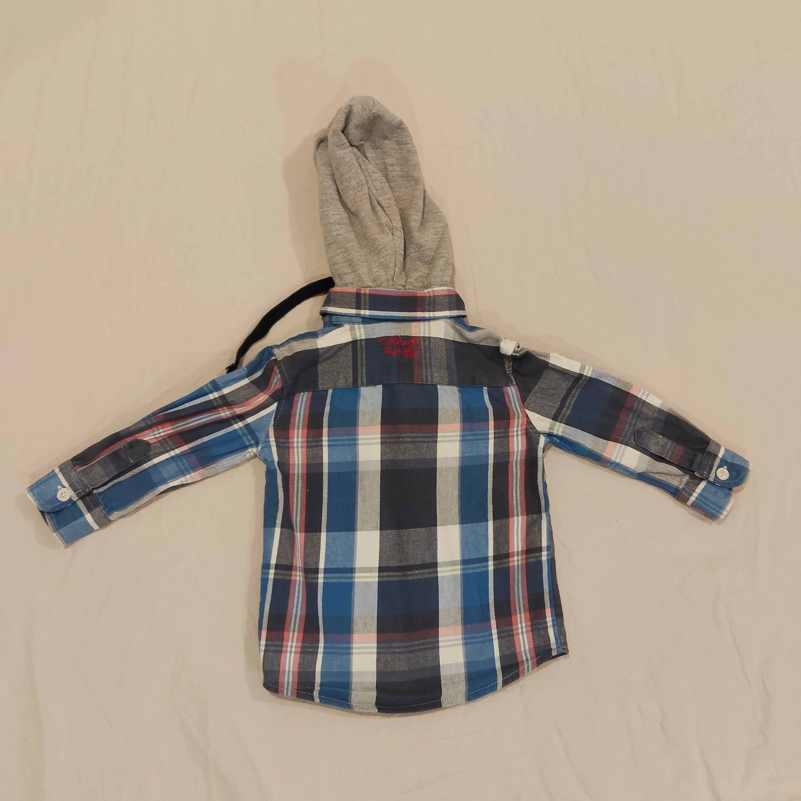 OSHKOSH B'gosh shirt size 1yr Boys Short Sleeve removable hood