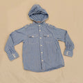 NEXT hooded shirt Size 8y Boys Long Sleeve Blue stripes
