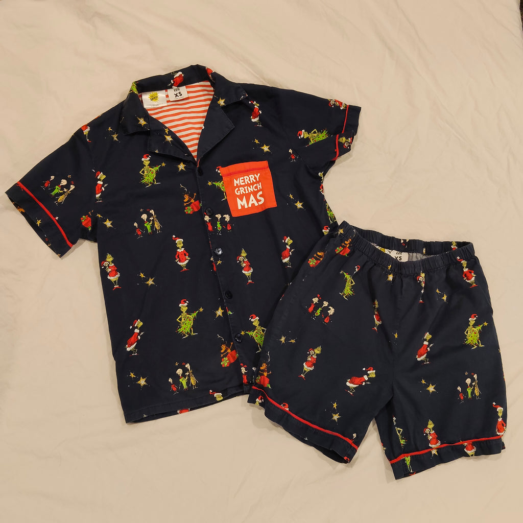 Dr Seuss The Grinch pyjama set size 11-14Yrs Girls (XS Women) short sleeve