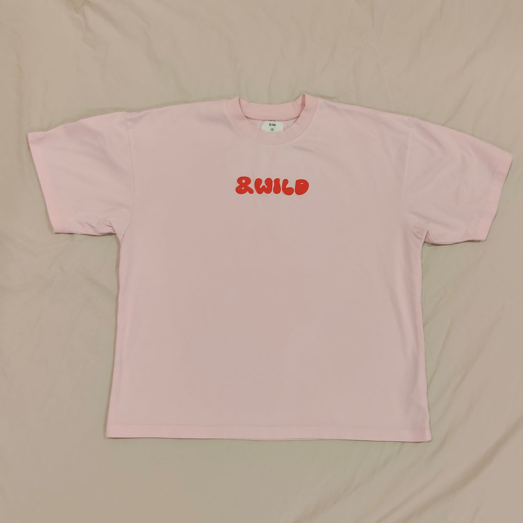 &Wild - Boxy Fit Tee Bubblegum Pink size 12yrs Girls Designed in NZ