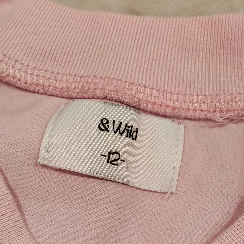 &Wild - Boxy Fit Tee Bubblegum Pink size 12yrs Girls Designed in NZ
