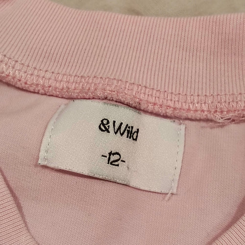 &Wild - Boxy Fit Tee Bubblegum Pink size 12yrs Girls Designed in NZ