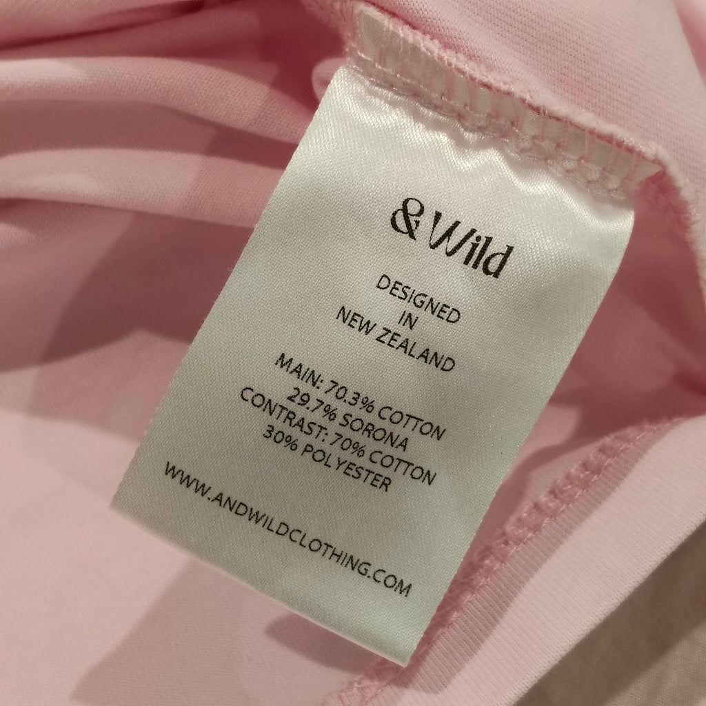 &Wild - Boxy Fit Tee Bubblegum Pink size 12yrs Girls Designed in NZ