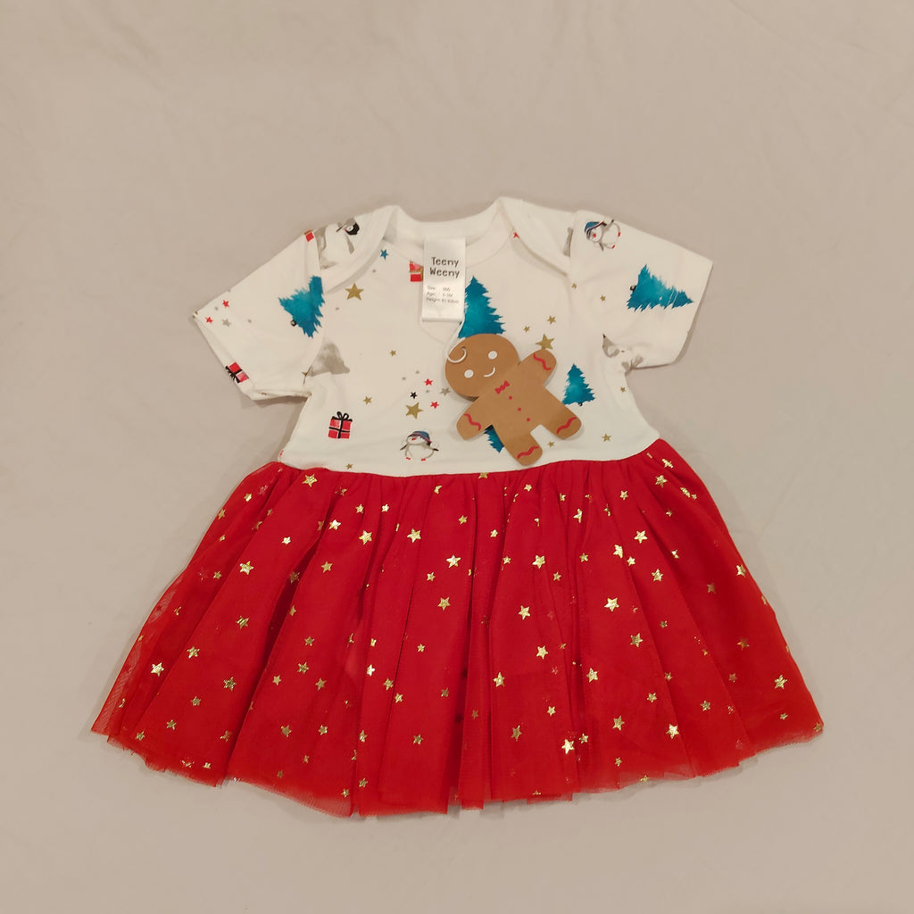 NEW Teeny Weeny Christmas Tutu Dress Size 0-3M Baby Girls