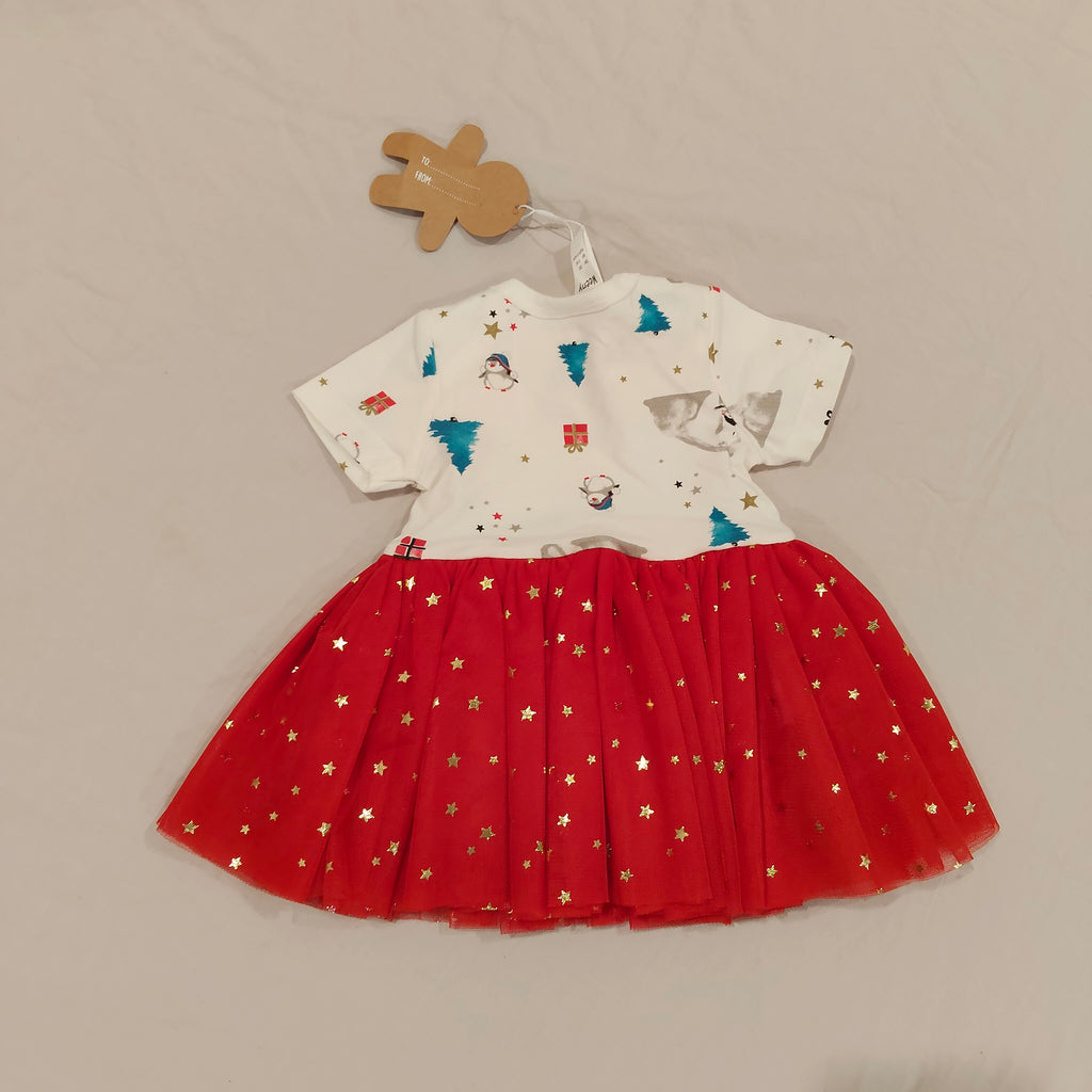 NEW Teeny Weeny Christmas Tutu Dress Size 0-3M Baby Girls