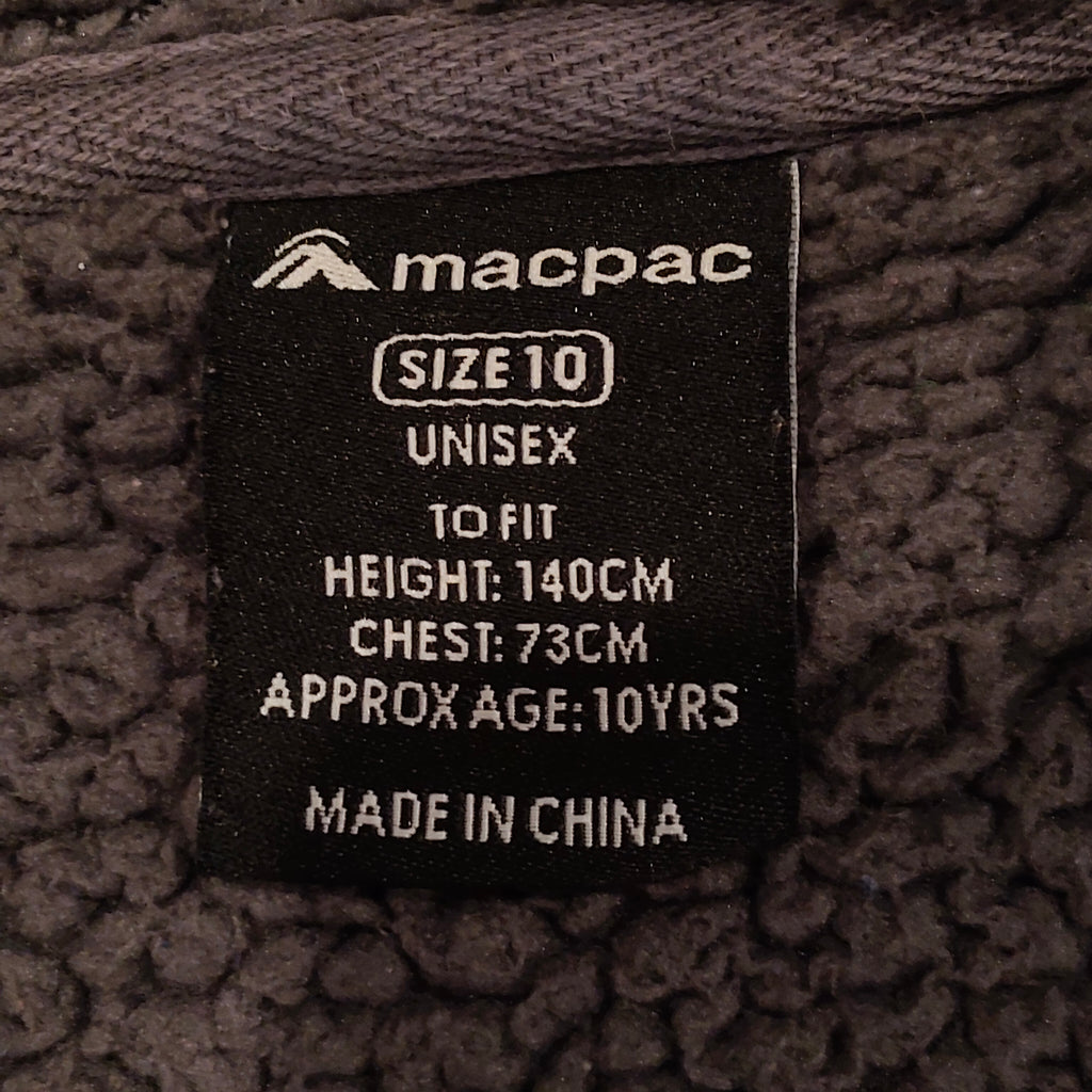 MACPAC zip hoodie size 10 Boys organic cotton