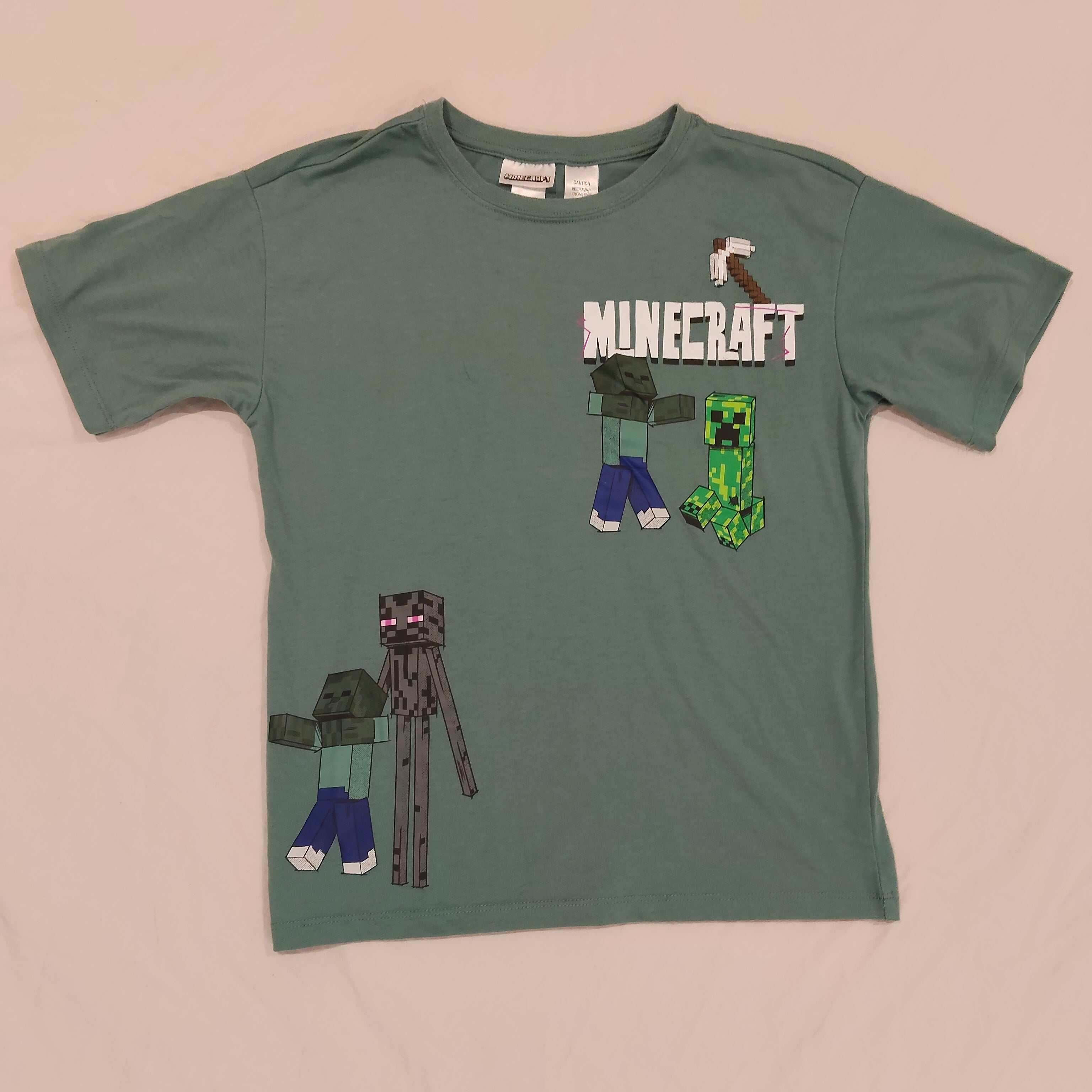 MINECRAFT top size 14 Boys Short Sleeve