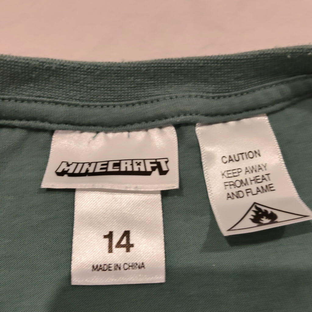 MINECRAFT top size 14 Boys Short Sleeve
