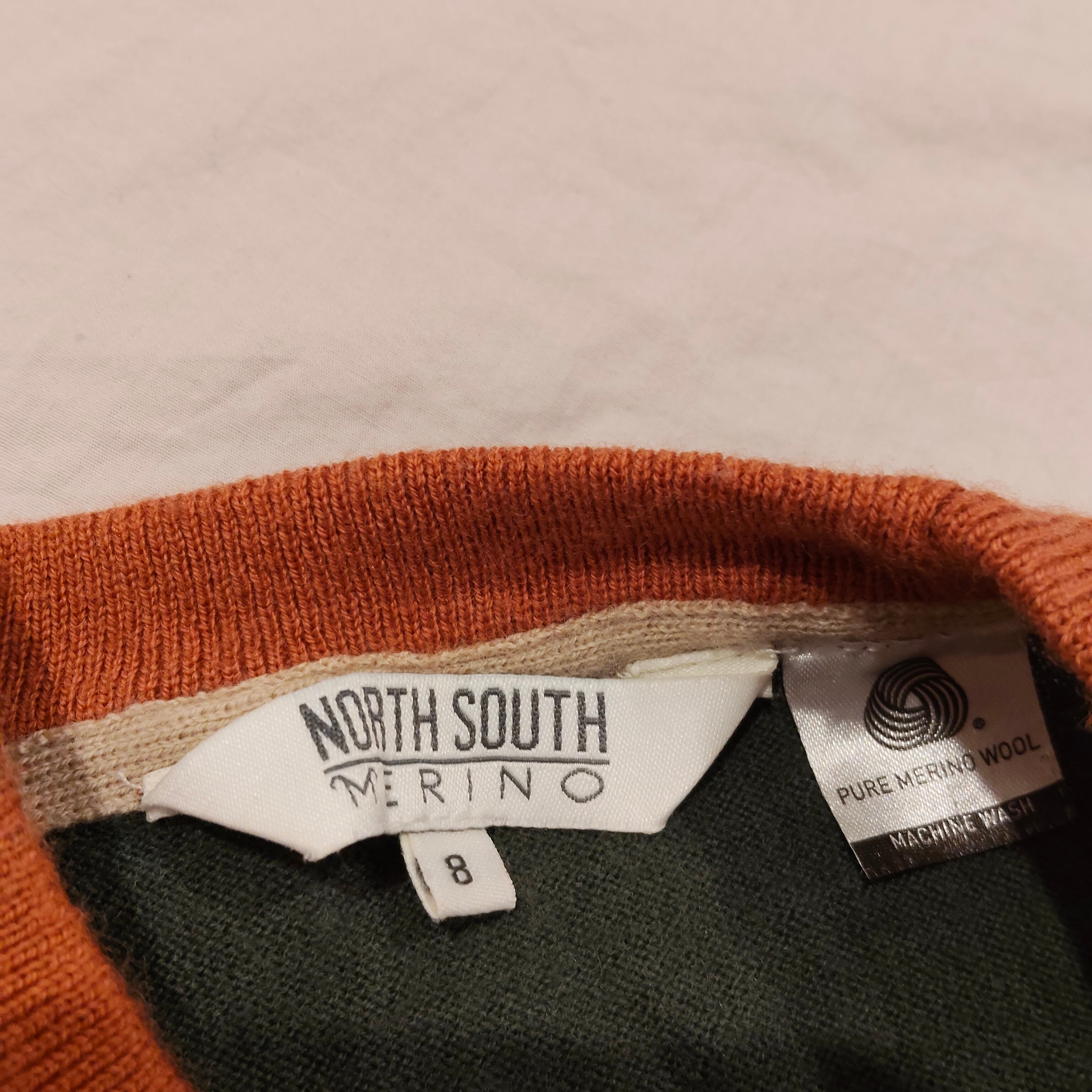 NORTH SOUTH 100% MERINO jumper size 8 boys