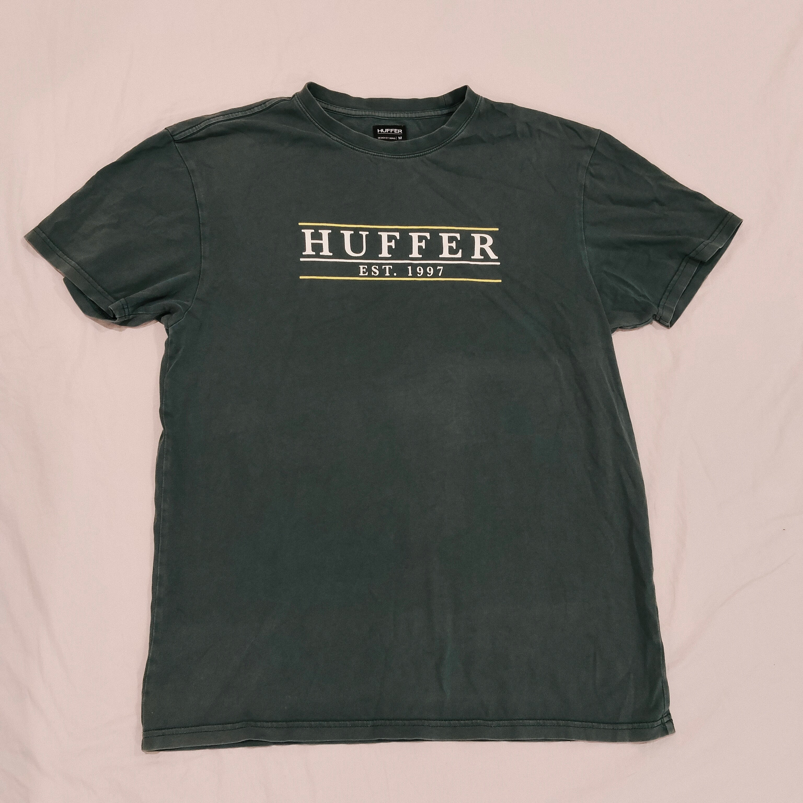 HUFFER tee Size M Men Short Sleeve Dark Green