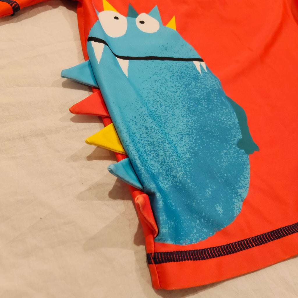 NEXT Swim Top Size 1-2yrs Dinosaur Short Sleeve