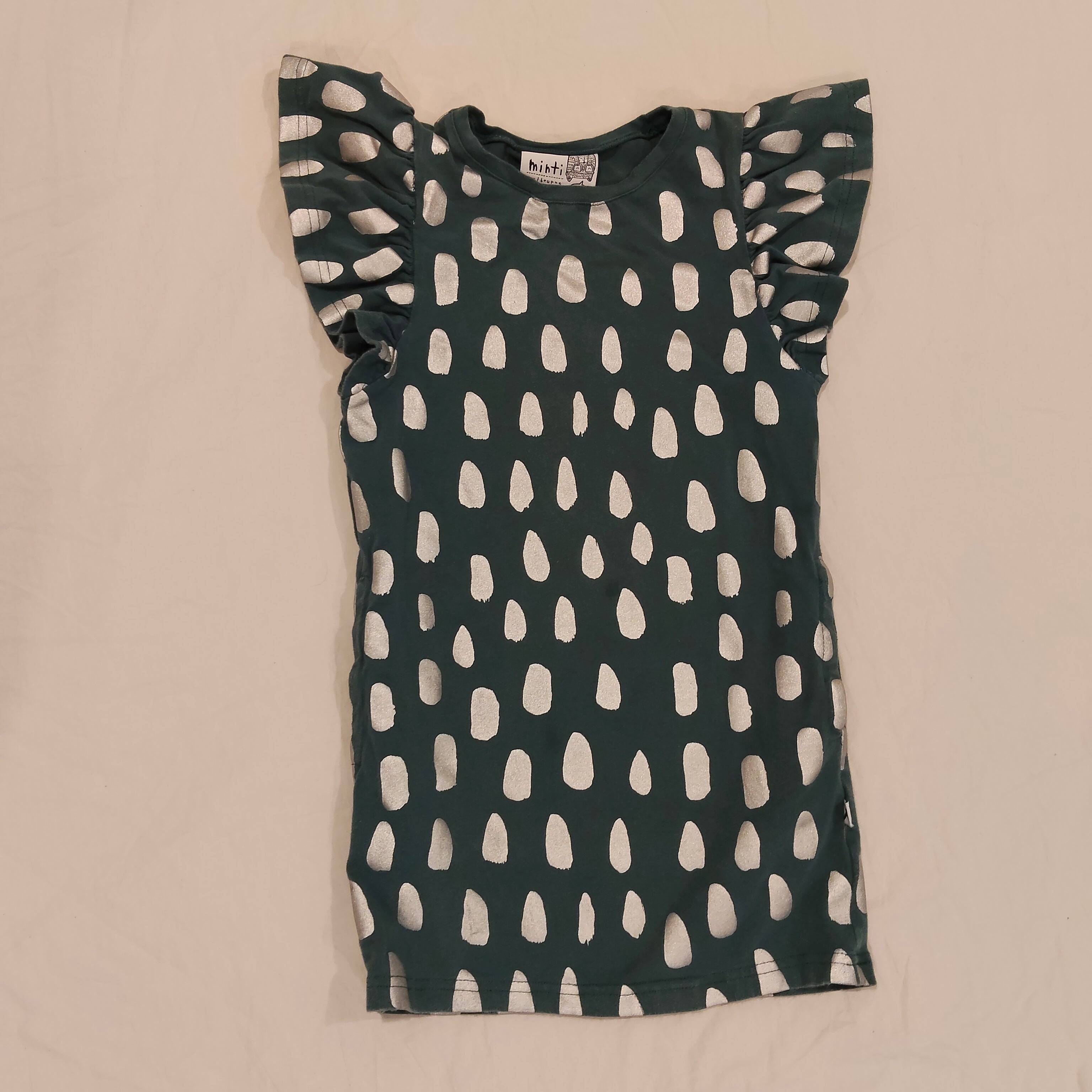 MINTI Dress Size 4 Girls Dark Green