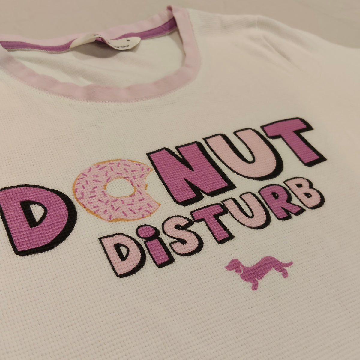 PETER ALEXANDER Pyjama Top Size M Women 'Donut Disturb'