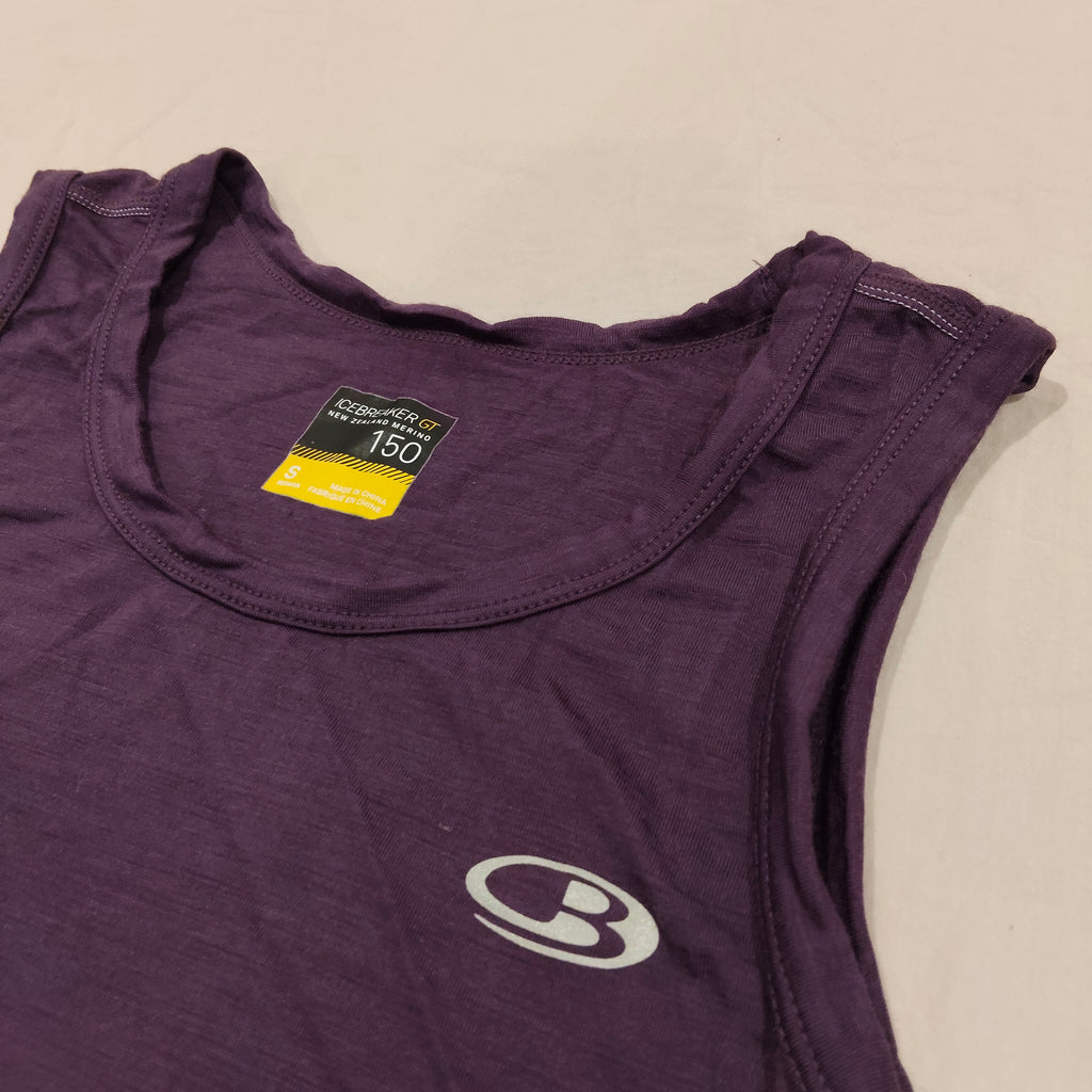 ICEBREAKER Merino Tank Top Size S Women Purple