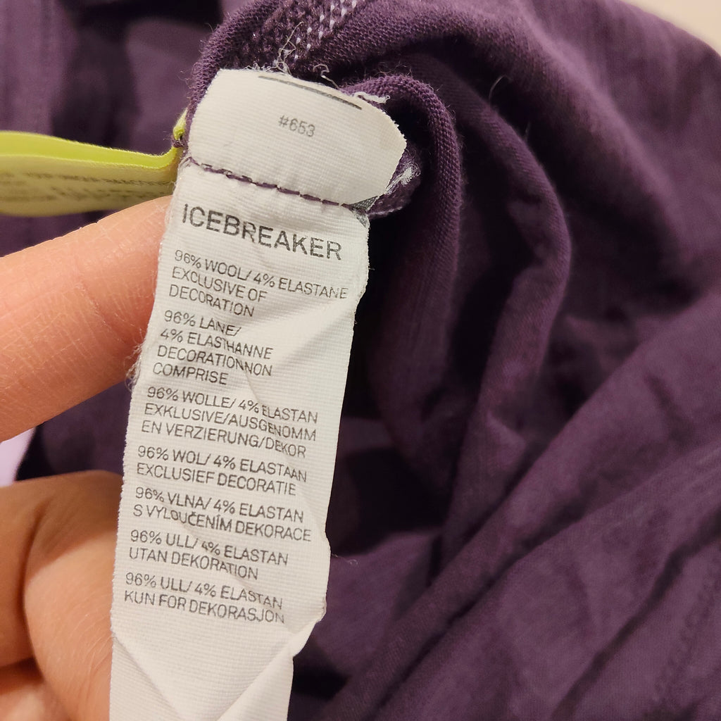ICEBREAKER Merino Tank Top Size S Women Purple