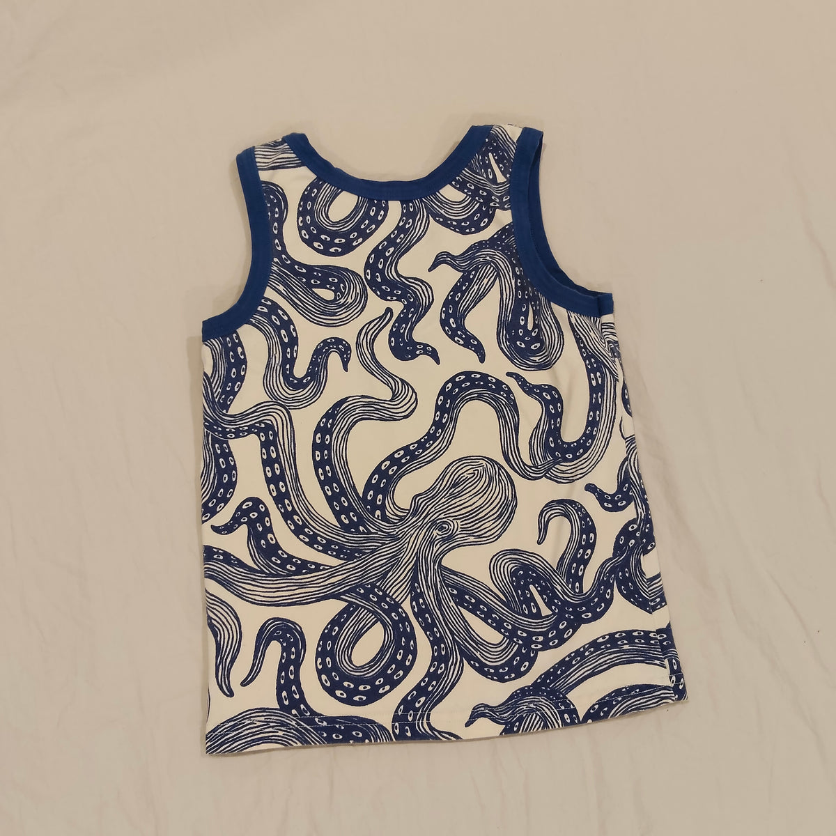 THUNDERPANTS Tank Top Size 8-10Yrs Unisex Octopus Made in NZ