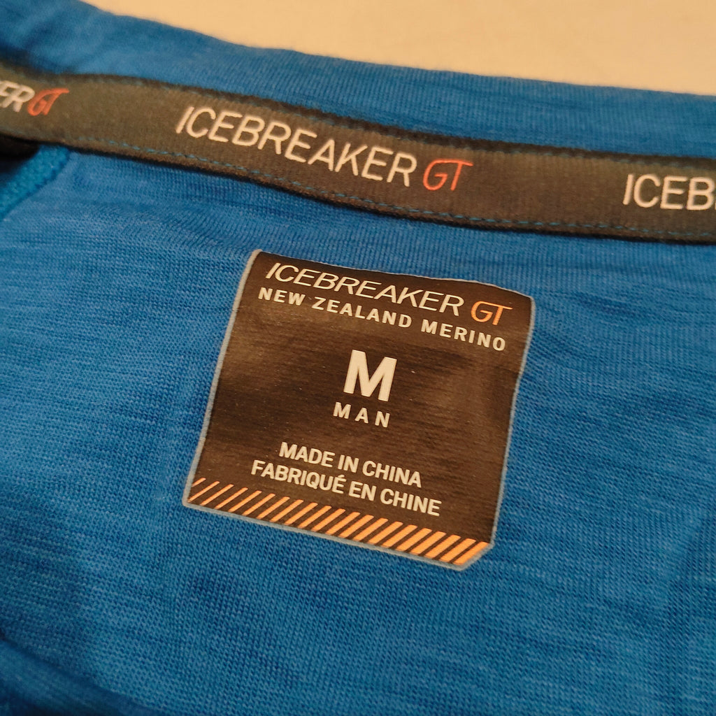 ICEBREAKER Merino Tank Top Size M Mens Blue