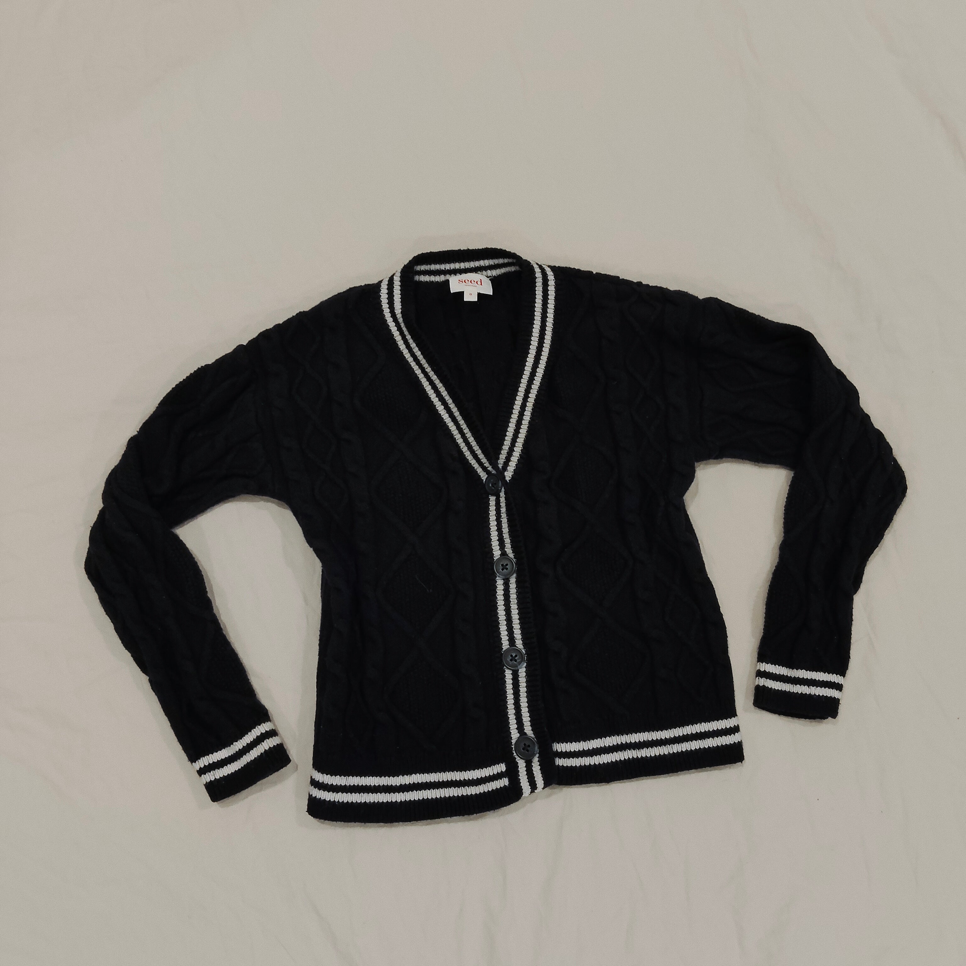 SEED Cardigan Size 8 Navy Unisex