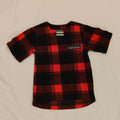 HUNTING & FISHING Top Size 4 Boys Short Sleeve Red Gingham