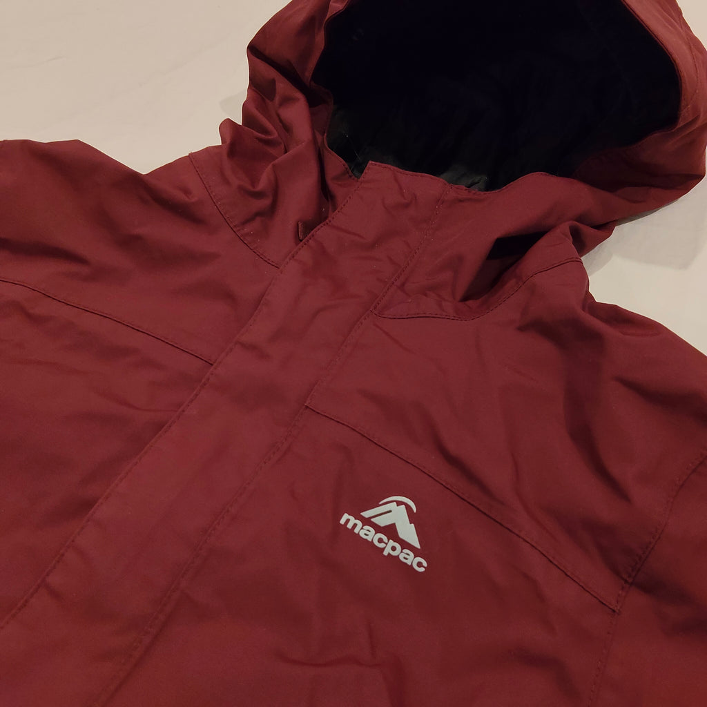 MACPAC Rain Jacket Size 8 Unisex Burgundy